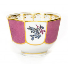 Kopchen, Stil.Chrysanthemenzweige,hängend,blau,Fond hellpurp.Goldkte.112c,Goldr