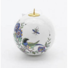Kugel, Indische Fels-, Blumen- und Vogelmalerei 125, bunt, weißer Rand, ø 5 cm