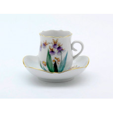 Mokkatasse m.U., Exotische Wasserpflanzen, Goldrand, V 0,10 l