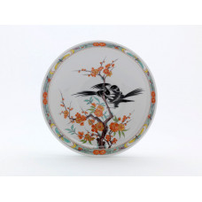 Schale, Jap.Vogel-,Blumen-u.Astmotive,mit Kante,weißer Rand, ø 22,5 cm
