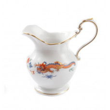 Milchkännchen, Regenbogendrache,bunt mit Kupferfarben,farbig-und goldschatt.Goldrand, 0,20 l