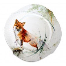 Platzteller, Wildtiere nach Gruber, bunt, Goldrand, &oslash; 32,5 cm