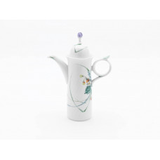 Mokkakanne, Waldflora mit Insekten, bunt, weißer Rand, V 0,55 l