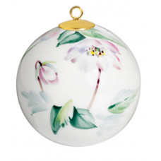 Kugel, Waldflora mit Insekten, bunt, weißer Rand, ø 5 cm