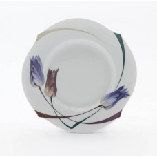 Teller, Tulpe und Mohn, bunt, weißer Rand, ø 19 cm