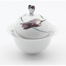 Zuckerdose, Tulpe und Mohn, bunt, weißer Rand, V 0,20 l