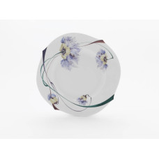 Teller m.H., Tulpe und Mohn, bunt, weißer Rand, ø 28,5 cm