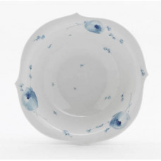 Sch&uuml;ssel, rund, Bl&uuml;tenzauber, kobaltblau, wei&szlig;er Rand, &oslash; 21,5 cm