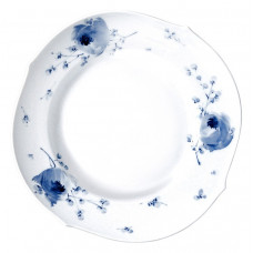 Teller, Blütenzauber, kobaltblau, weißer Rand, ø 22,5 cm
