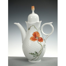 Kaffeekanne, Blumenmalerei 