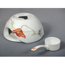 Stövchen Wellenspiel, Blumenmalerei 