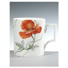 Kaffeebecher, Blumenmalerei 