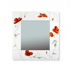 Spiegel komplett, Blumenmalerei 