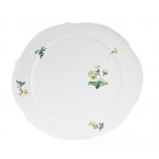 Tortenplatte, Alpenflora, apart, bunt, weißer Rand, ø 38,5 cm