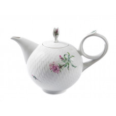 Teekanne, Alpenflora, apart, bunt, weißer Rand, V 1,05 l