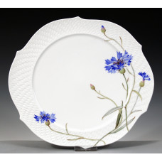 Tortenplatte, Kornblume, blau