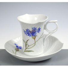 Mokkatasse m.U., Blumenmalerei 