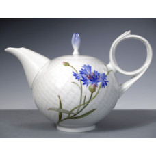 Teekanne, Blumenmalerei 