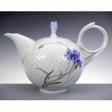 Teekanne, Blumenmalerei 