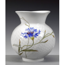 Vase mit Relief, Blumenmalerei 