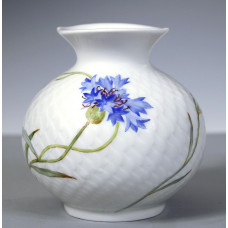 Vase mit Relief, Blumenmalerei 