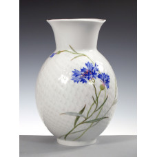Vase mit Relief, Blumenmalerei 