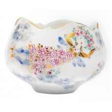 Zuckerschale, Blütenreigen, Goldrand, ø 7 cm