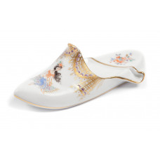 Pantoffel links, Motive aus 1001-Nacht, grafische, Goldrand, L 9,5 cm