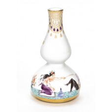 Sakeflasche, Figurenmalerei,Motive aus 1001-Nacht,graf.Ausf&uuml;hrung,Golddekoration, 0,18 l