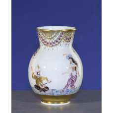 Vase, Figurenmalerei,Motive aus 1001-Nacht,graf.Ausführung,Golddekoration, H 10,5 cm