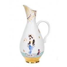 Krug, Figurenmalerei,Motive aus 1001-Nacht,graf.Ausführung,Golddekoration, H 18 cm