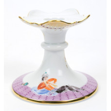 Leuchter, Figurenmalerei,Motive aus 1001-Nacht,graf.Ausführung,Golddekoration, H 8,5 cm