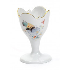 Eierbecher, Motive aus 1001 Nacht, malerisch, Goldrand, H 8 cm