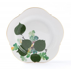 Teller, Jagdmalerei,kombiniert Unterglasur,grün und Aufglasur,bunt,Goldrand, ø 21 cm