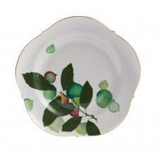 Speiseteller, Jagdmalerei,kombiniert Unterglasur,grün und Aufglasur,bunt,Goldrand, ø 25,5 cm