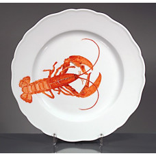 Speiseteller, Hummer / Zitrone, weißer Rand, ø 28 cm