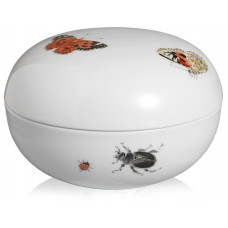 Dose, Insekten und Schmetterlinge, bunt, weißer Rand, ø 13 cm