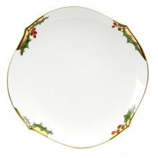 Sch&auml;lchen, Stechpalme, bunt und gold, Goldrand, L 19 cm