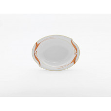 Beilageschale, Wasservögel, korallenrot, Goldrand