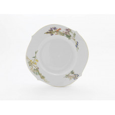 Teller m.H., Florale Ranke, bunt und gold, Goldrand, ø 28,5 cm