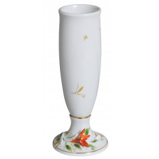 Vase Glockenblume, Bunt und gold staffiert, (50172)