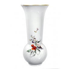 Vase Kirschen/Schmett, Bunt und gold staffiert, (50310)