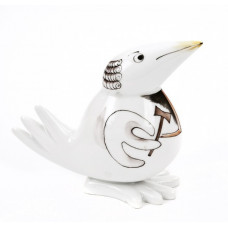 Spaßvogel aufschauend, Spaßvogel, farbig, Motiv Richter