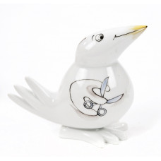 Spaßvogel aufschauend, Spaßvogel, farbig, Motiv Schneider