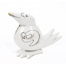 Spaßvogel aufschauend, Spaßvogel, farbig, Motiv Zahnarzt (Dentist)