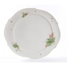 Tortenplatte, Sommerwiese, bunt, Goldrand, ø 38,5 cm