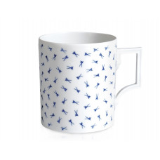 Kaffeebecher, Markenzeichen, gestreute Schwerter, kobaltblau, weißer Rand, V 0,25 l