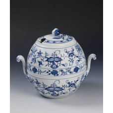 Punschnapf m.A. mit Zitrone, Zwiebelmuster, kobaltblau, weißer Rand, 2,75 l Punschnapf m.A. mit Zitrone, Zwiebelmuster, kobaltblau, weißer Rand, 2,75 l