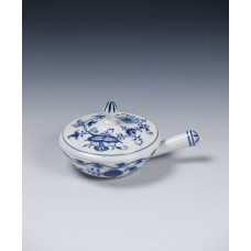 Tiegel, 2-teil., Zwiebelmuster, kobaltblau, weißer Rand, 10 cm