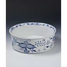 Napf, Zwiebelmuster, kobaltblau, weißer Rand, 25 cm